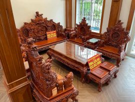 Hàng cao cấp đục cả 2 mặt trước - sau tinh tế và phun phủ PU cao cấp bóng mịn