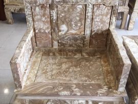 Ghế đơn Sơn Thủy họa tiết đơn giản để tôn hoa vân độc đáo của nu nghiến