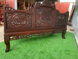 mặt sau ghế đoản trường kỉ ngũ lân vờn cầu đẹp không tì vết