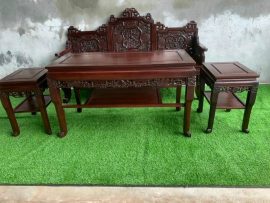 bộ trường kì ngũ lân vờn cầu gỗ gụ giá rẻ