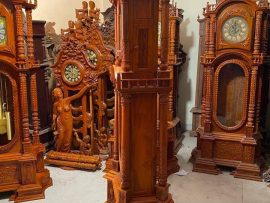 đồng hồ tứ trụ thường gỗ hương đá
