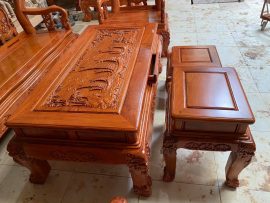 Mặt bàn đục khắc tranh Thuận buồm xuôi gió hoàn toàn bằng tay