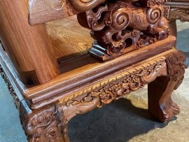 Bộ minh quốc tay lân cõng tiền gỗ hương đá tay 12cm siêu rẻ