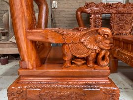 Tay vịn đục sắc nét hình ảnh voi tiền - Chuẩn hàng cao cấp