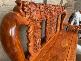 Bộ bàn ghế Quốc voi tay cột 14 gỗ hương đá 6 món (anh Quốc, Quảng Ninh)