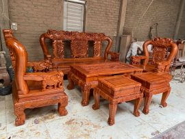 Trọn bộ bàn ghế đẳng cấp đục tay kênh bong hoàn toàn