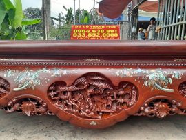 Sập 3 bông đục tích tứ dân nghệ thuật