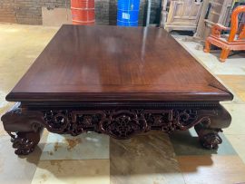 Mặt sập 2 lá đóng khung tranh dày dặn, quây đục tam diện cao cấp.