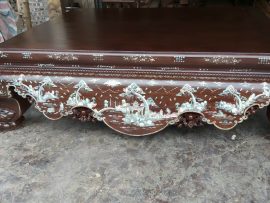 Sập gụ khảm trai Thiên Hạ Thái Bình tuyệt đẹp