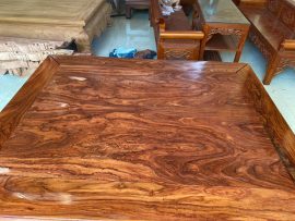 Mặt sâp 2 lá gỗ hương đá Nam Phi nguyên khối, vân VIP có 1-0-2