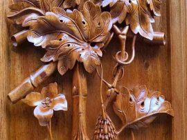 Họa tiết Khổ Qua (mướp đắng) trong bộ tranh tứ quý