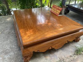 Bộ sập phòng khách, sập phòng thờ mẫu trơn đẹp 100% gỗ cẩm vàng