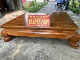 Mặt sau của bộ sập tam diện gỗ cẩm vàng