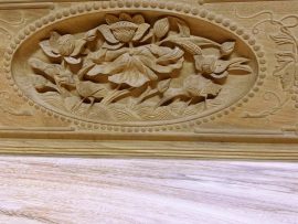 Họa tiết sen cò đục kênh bong tinh xảo