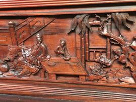 Cận cảnh bức tranh Tam Quốc trên đoản ghế