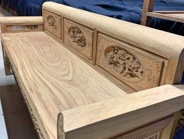 Ghế vai lật nguyên khối gỗ gõ, tổng chiều dài đoản là 1m99