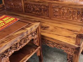 Yếm bàn đục kênh bong Tam Quốc, dạ ghế đục Hồng Trĩ tuyệt đẹp