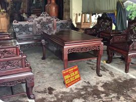 Trường kỷ Huế gỗ gụ đục mộng thủng hoàn toàn bằng tay, hàng cao cấp