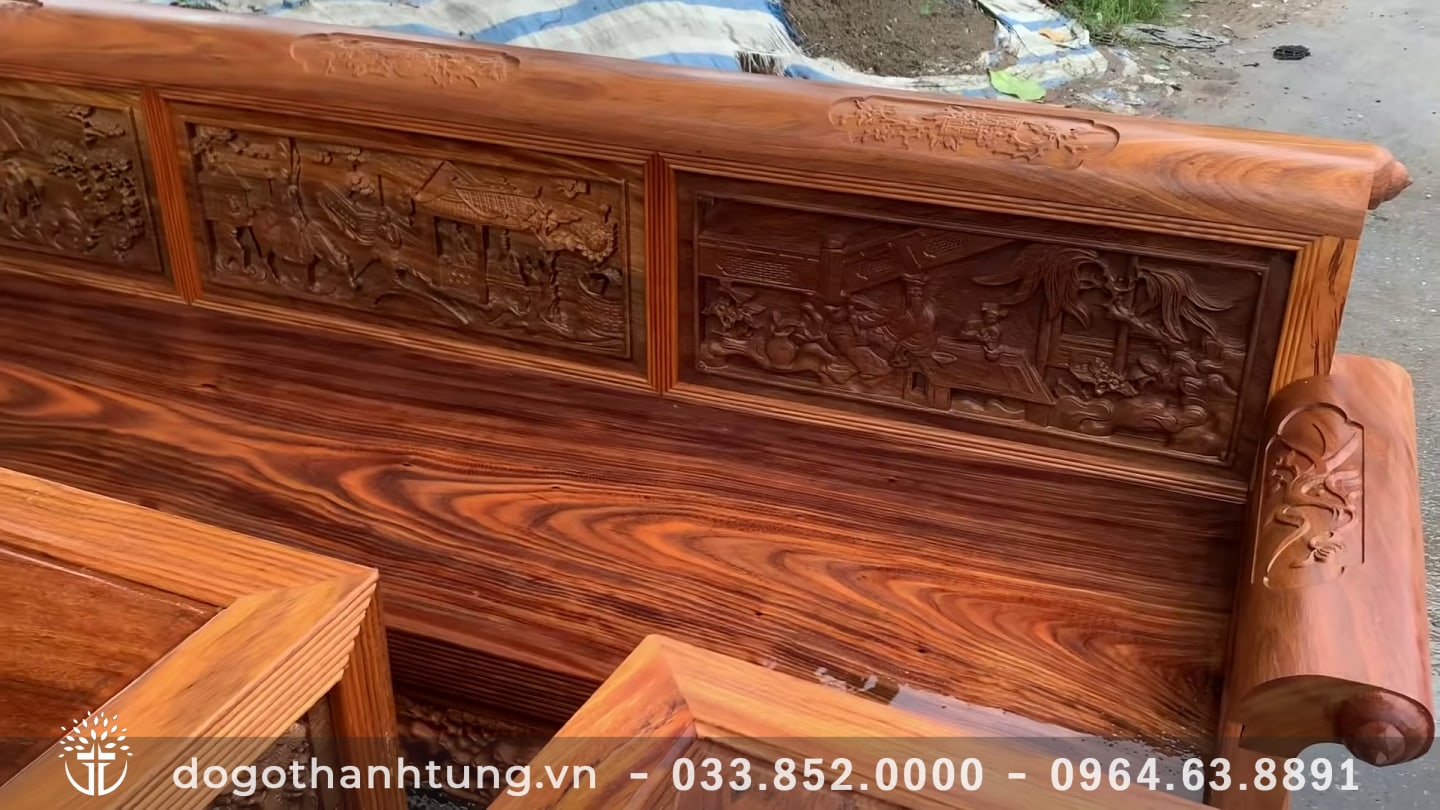 Bộ sập nguyên khối gỗ lim xanh 2m2 * 1m8 * 15cm (Chú Dũng, Bắc Ninh) - Đồ Gỗ  Ngọc An