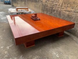 Chiếu ngựa hộp 2m2x2m4 gỗ hương đá vân veo siêu nét siêu tuyển