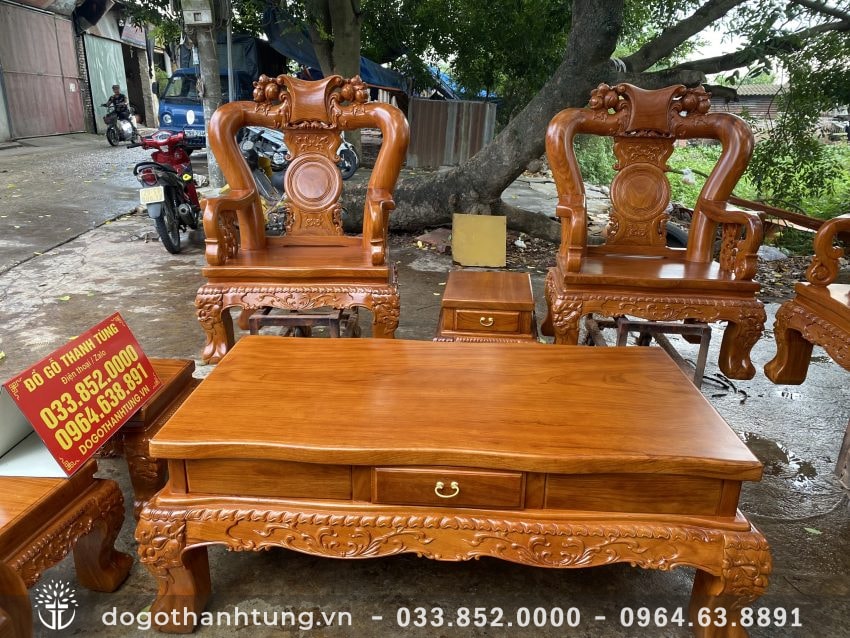 Bàn trà, ghế ngồi mẫu Quốc Đào