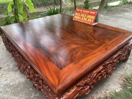 Sập thập điểu quần mai 1m8x2m2 gỗ hương vân xám Nam Phi