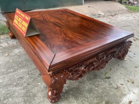 Sập thập điểu quần mai 1m8x2m2 gỗ hương vân xám Nam Phi