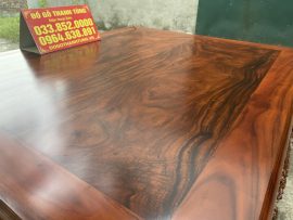 Sập thập điểu quần mai 1m8x2m2 gỗ hương vân xám Nam Phi
