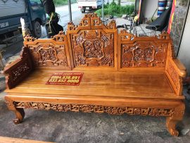 trường kỷ Huế đục ngũ lân vờn cầu đúng lối cổ ngày xưa