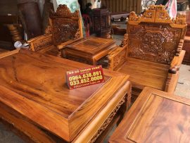 Bộ Trường Kỷ Huế Ngũ Lân Gỗ Gụ Ta Quảng Bình VIP