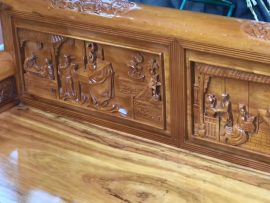 Trường Kỷ Tam Quốc Gỗ Gụ Mật