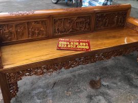 Kỷ dài Bộ Trường Kỷ đục tích Tam Quốc