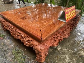 sập chân quỳ gỗ hương đá