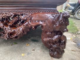 Sập thập điểu quần mai gỗ hương vân xám Nam Phi