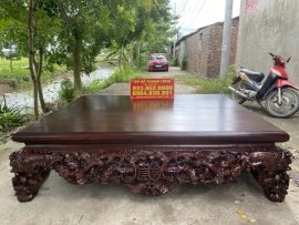 Sập thập điểu quần mai gỗ hương vân xám