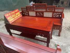 bộ trường kỷ song tiện gỗ gụ