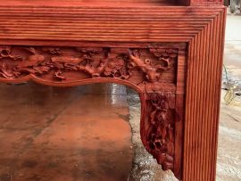 Trường kỷ vai lật sử dụng 100% gỗ hương đá Nam Phi, chế tác thủ công mỹ nghệ tinh xảo