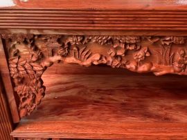 Trường kỷ vai lật sử dụng 100% gỗ hương đá Nam Phi, chế tác thủ công mỹ nghệ tinh xảo