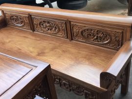 Bộ Trường Kỷ Lim Xanh vai lật đục tứ quý