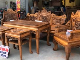 Bộ Trường Kỷ Huế Ngũ Lân Gỗ Gụ Ta Quảng Bình VIP