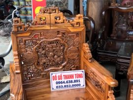 Ghế đơn Bộ Trường Kỷ Huế Ngũ Lân Gỗ Gụ Ta Quảng Bình VIP