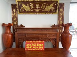 - án gian thờ chân 10 gỗ hương đá