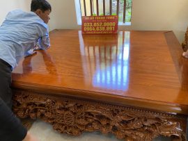 Sập mai điểu 1m8x2m2 gỗ gụ (Anh Quang, Kim Bôi, Hòa Bình)