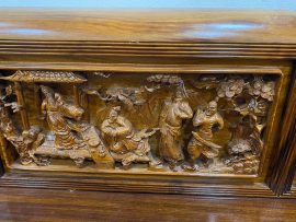 Trường Kỷ 3 món Đục Tích Tam Quốc Gỗ Gụ Ta Quảng Bình