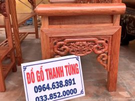 Chi tiết bé nhỏ li ti trên bộ ghế đều được thợ chúng tôi nạo vét tỉ mỉ, chà vuốt kỹ càng để tạo được độ sắc nét cho bộ ghế