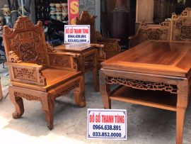 Bàn bộ trường kỷ được thiết kế 2 tầng gồm trên là mặt bàn để bày biện ấm chén tiếp khách. Bên dưới là một ngăn dùng để cất chưa đồ như có thể cất bộ ấm chén xuống nếu khi không tiếp khách. Rất tiện lợi và tạo sự khoa học gọn gàng.