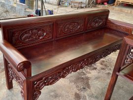 trường kỷ đục tứ quý gỗ lim