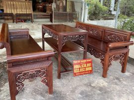 góc nghiêng trường kỷ đục tứ quý 3 món