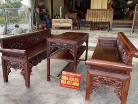 góc nghiêng trường kỷ 3 món đục tứ quý