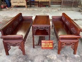 Trường kỷ 3 món Gỗ Lim, hàng dày dặn (Anh Tuyền - Điện Biên)